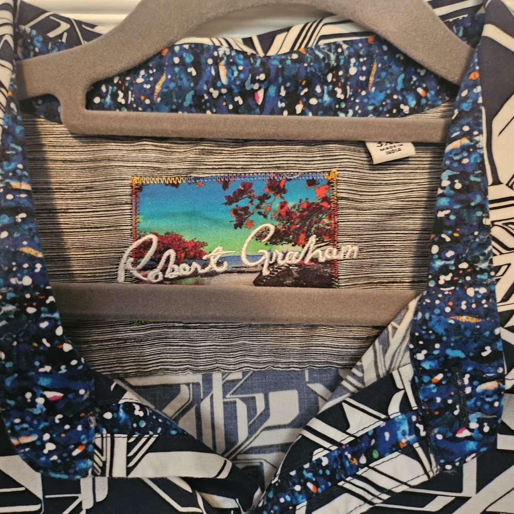 Robert Graham Blue Patterned Shirt